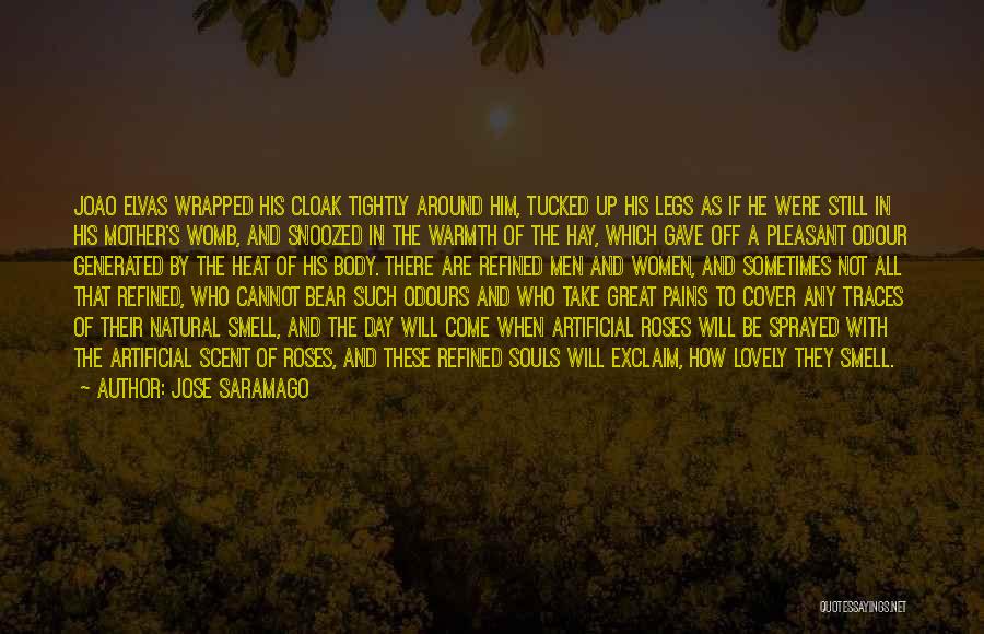 Jose Saramago Quotes: Joao Elvas Wrapped His Cloak Tightly Around Him, Tucked Up His Legs As If He Were Still In His Mother's