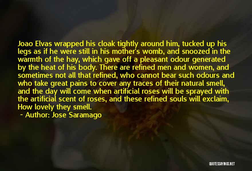 Jose Saramago Quotes: Joao Elvas Wrapped His Cloak Tightly Around Him, Tucked Up His Legs As If He Were Still In His Mother's