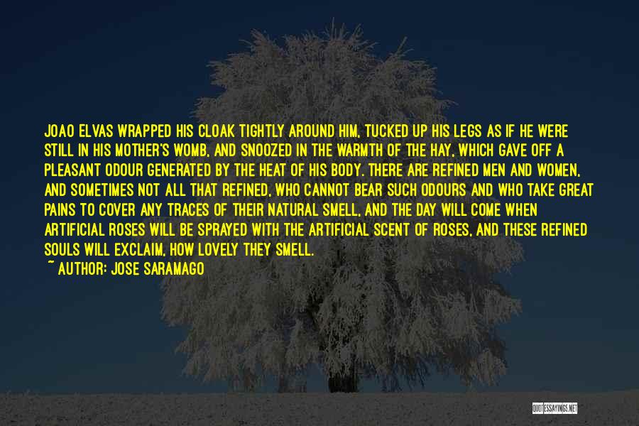 Jose Saramago Quotes: Joao Elvas Wrapped His Cloak Tightly Around Him, Tucked Up His Legs As If He Were Still In His Mother's