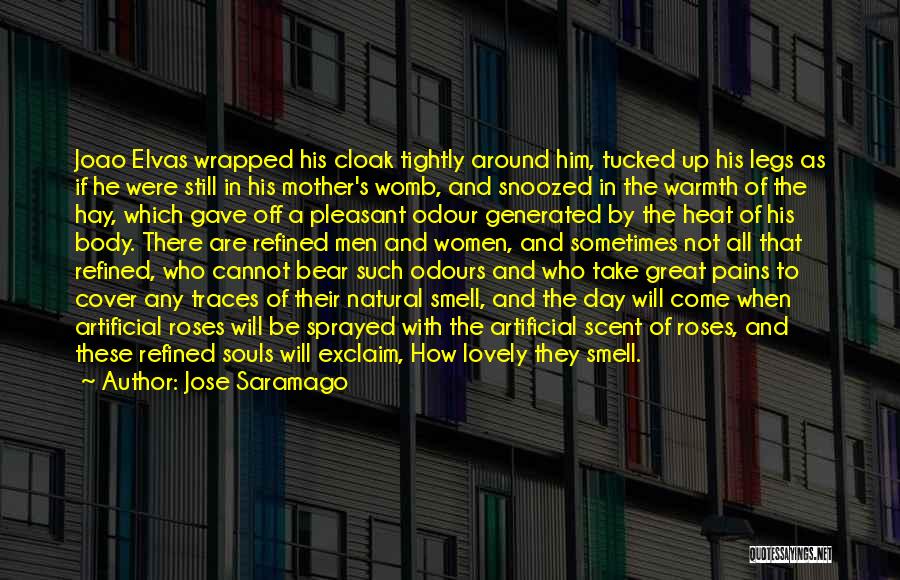 Jose Saramago Quotes: Joao Elvas Wrapped His Cloak Tightly Around Him, Tucked Up His Legs As If He Were Still In His Mother's