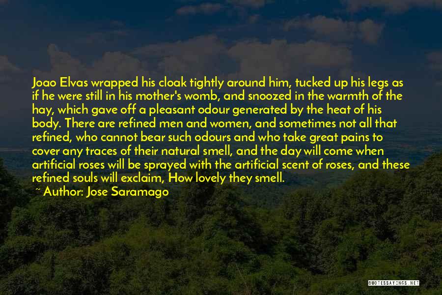 Jose Saramago Quotes: Joao Elvas Wrapped His Cloak Tightly Around Him, Tucked Up His Legs As If He Were Still In His Mother's