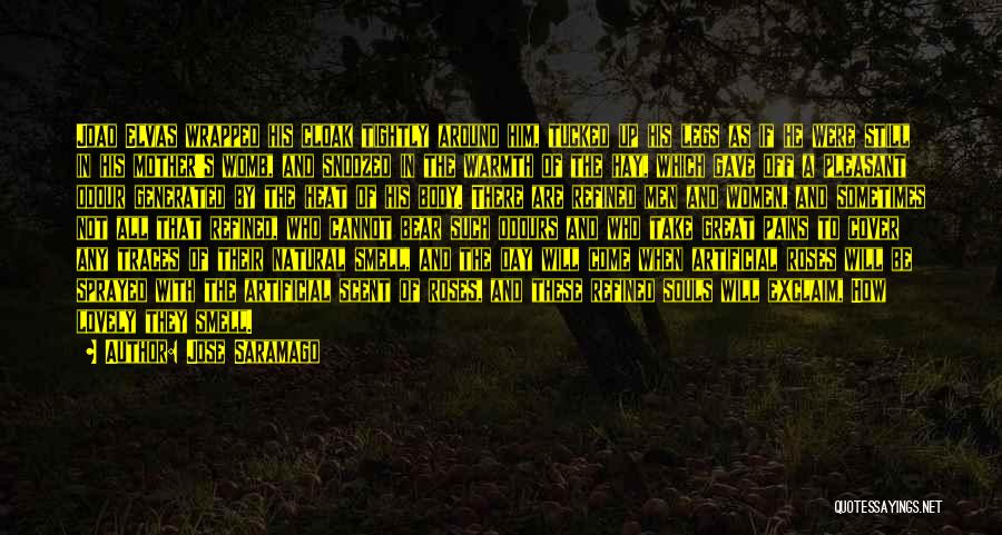 Jose Saramago Quotes: Joao Elvas Wrapped His Cloak Tightly Around Him, Tucked Up His Legs As If He Were Still In His Mother's