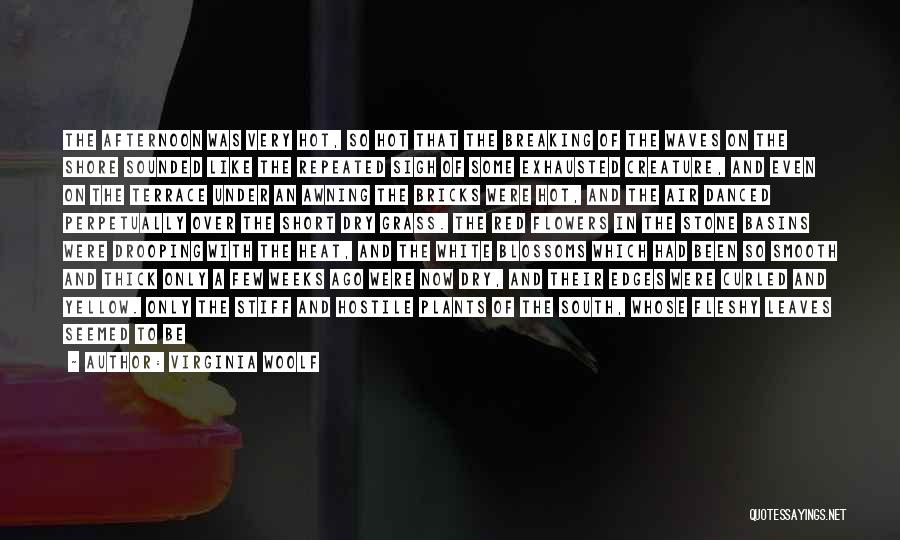 Virginia Woolf Quotes: The Afternoon Was Very Hot, So Hot That The Breaking Of The Waves On The Shore Sounded Like The Repeated
