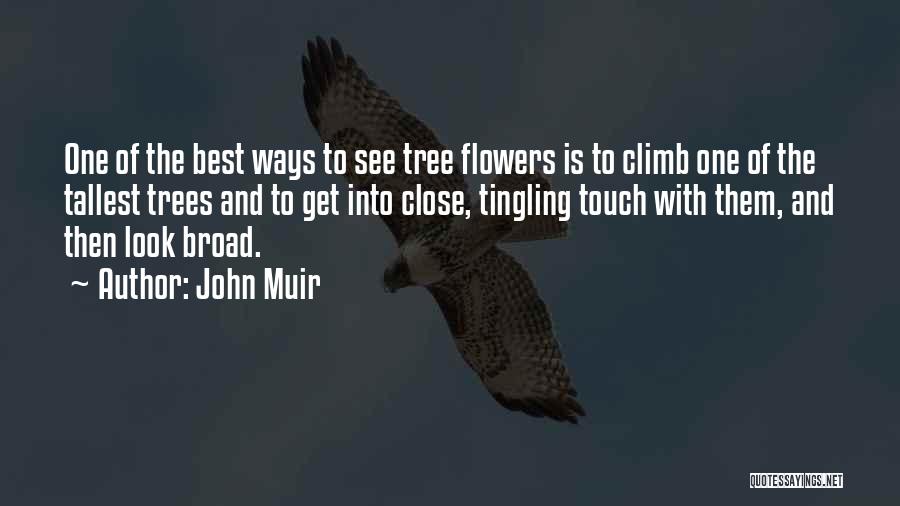 John Muir Quotes: One Of The Best Ways To See Tree Flowers Is To Climb One Of The Tallest Trees And To Get