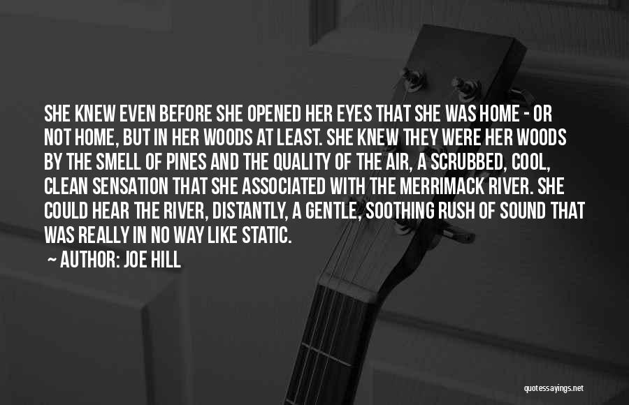 Joe Hill Quotes: She Knew Even Before She Opened Her Eyes That She Was Home - Or Not Home, But In Her Woods