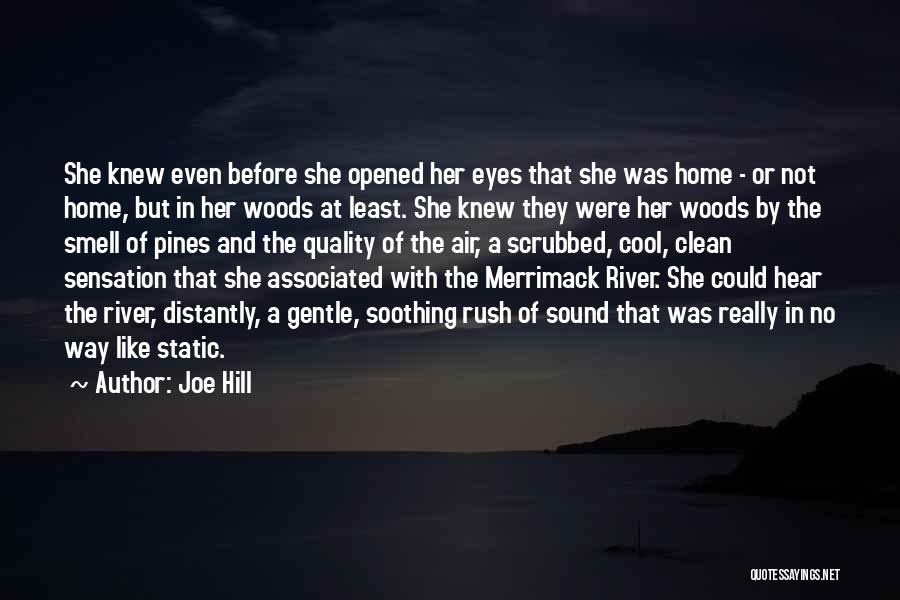 Joe Hill Quotes: She Knew Even Before She Opened Her Eyes That She Was Home - Or Not Home, But In Her Woods