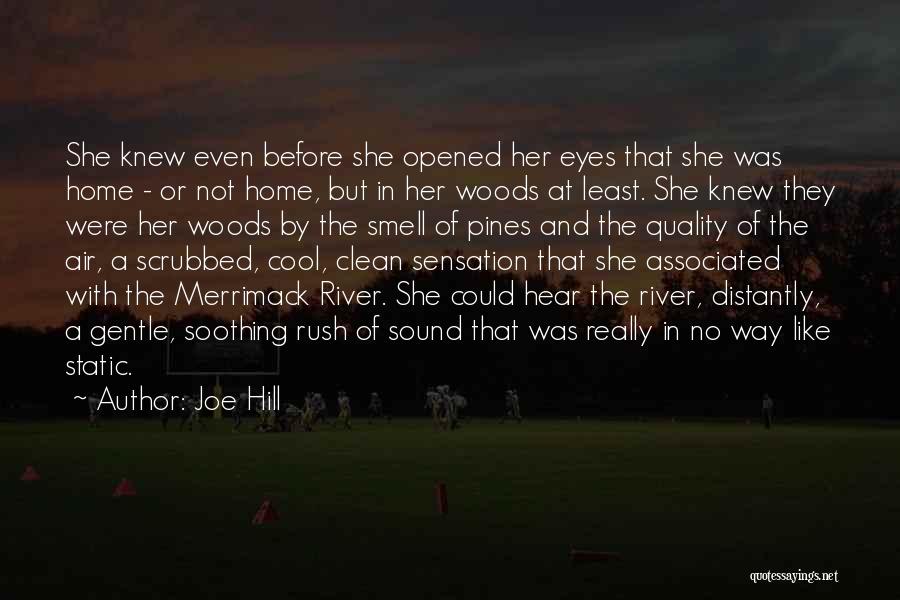 Joe Hill Quotes: She Knew Even Before She Opened Her Eyes That She Was Home - Or Not Home, But In Her Woods