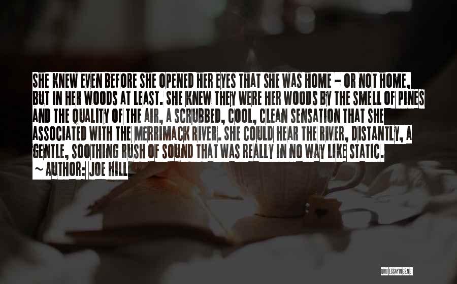 Joe Hill Quotes: She Knew Even Before She Opened Her Eyes That She Was Home - Or Not Home, But In Her Woods