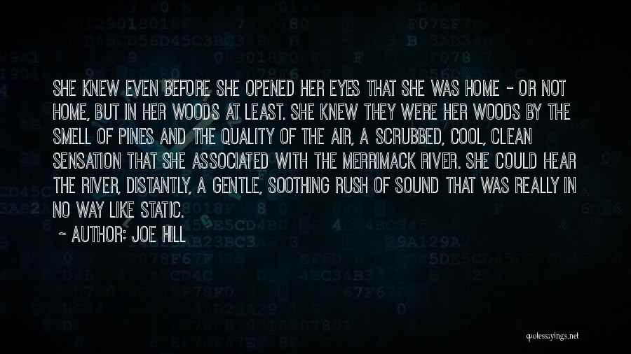 Joe Hill Quotes: She Knew Even Before She Opened Her Eyes That She Was Home - Or Not Home, But In Her Woods