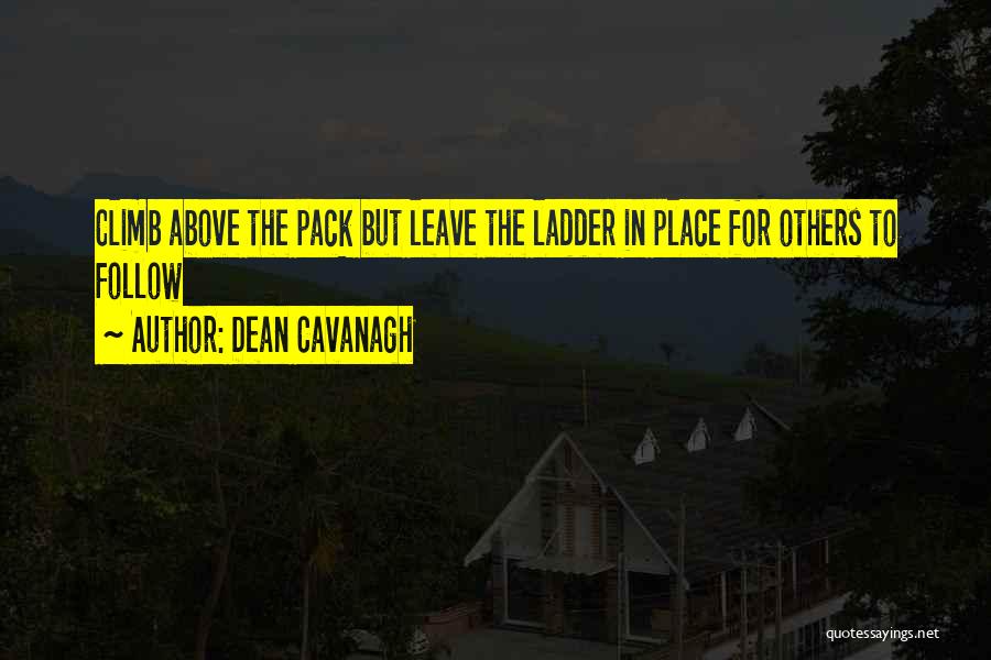 Dean Cavanagh Quotes: Climb Above The Pack But Leave The Ladder In Place For Others To Follow