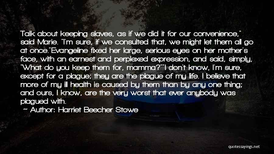 Harriet Beecher Stowe Quotes: Talk About Keeping Slaves, As If We Did It For Our Convenience, Said Marie. I'm Sure, If We Consulted That,