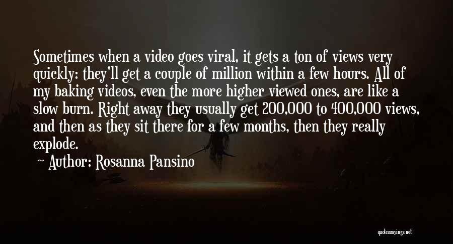 Rosanna Pansino Quotes: Sometimes When A Video Goes Viral, It Gets A Ton Of Views Very Quickly: They'll Get A Couple Of Million