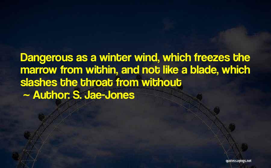 S. Jae-Jones Quotes: Dangerous As A Winter Wind, Which Freezes The Marrow From Within, And Not Like A Blade, Which Slashes The Throat