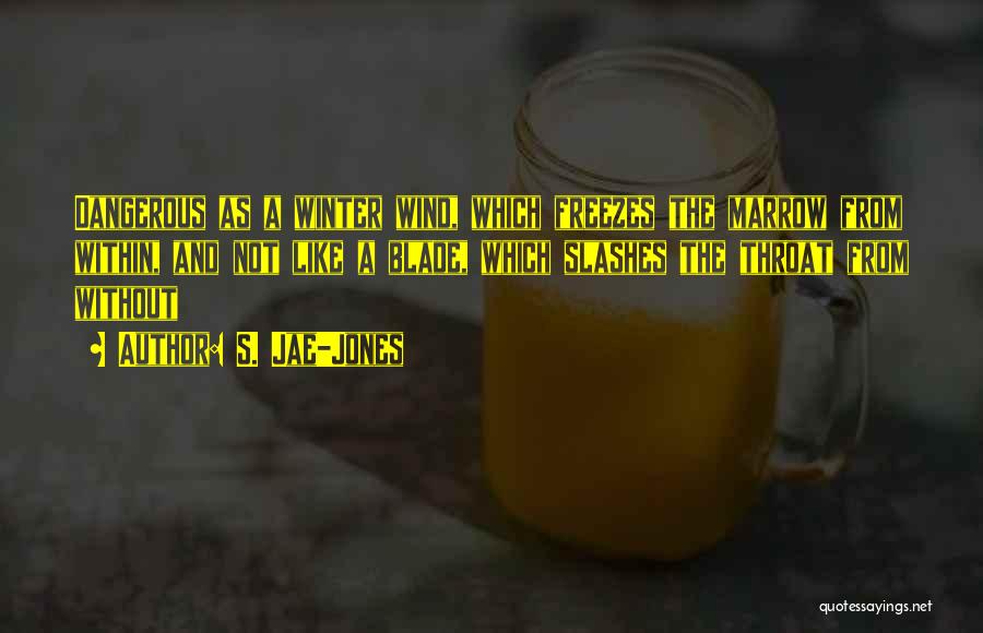 S. Jae-Jones Quotes: Dangerous As A Winter Wind, Which Freezes The Marrow From Within, And Not Like A Blade, Which Slashes The Throat