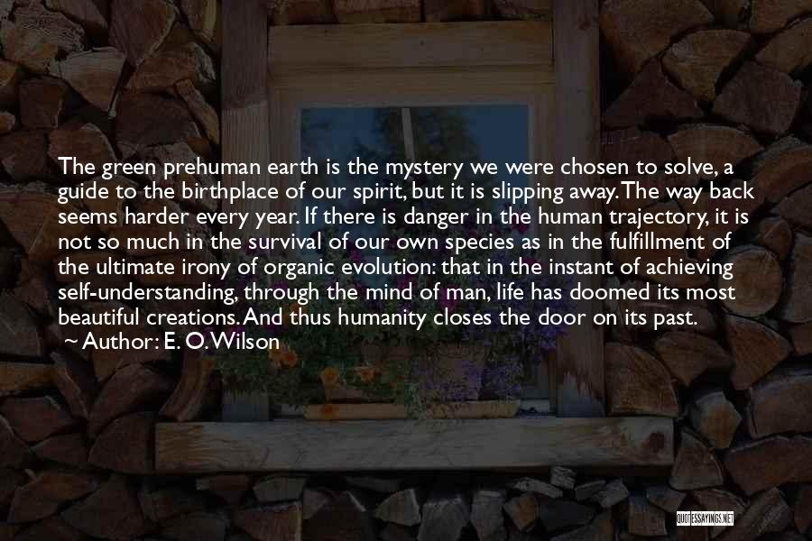 E. O. Wilson Quotes: The Green Prehuman Earth Is The Mystery We Were Chosen To Solve, A Guide To The Birthplace Of Our Spirit,