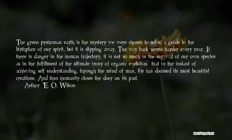 E. O. Wilson Quotes: The Green Prehuman Earth Is The Mystery We Were Chosen To Solve, A Guide To The Birthplace Of Our Spirit,