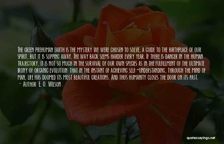 E. O. Wilson Quotes: The Green Prehuman Earth Is The Mystery We Were Chosen To Solve, A Guide To The Birthplace Of Our Spirit,