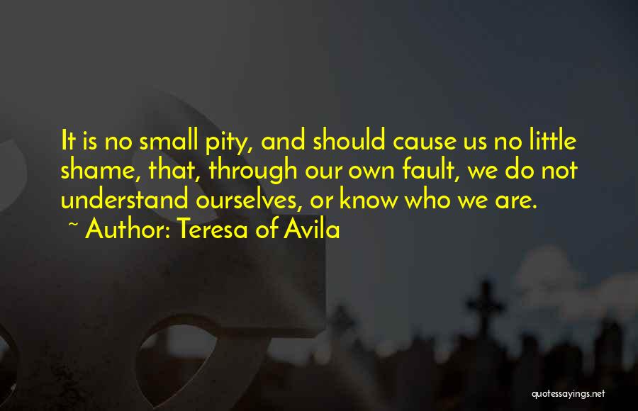 Teresa Of Avila Quotes: It Is No Small Pity, And Should Cause Us No Little Shame, That, Through Our Own Fault, We Do Not