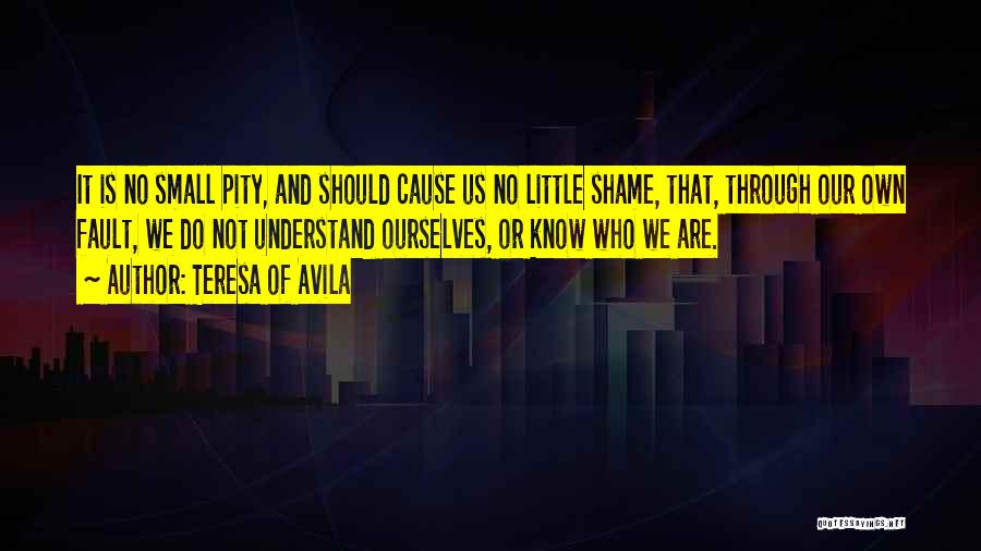 Teresa Of Avila Quotes: It Is No Small Pity, And Should Cause Us No Little Shame, That, Through Our Own Fault, We Do Not