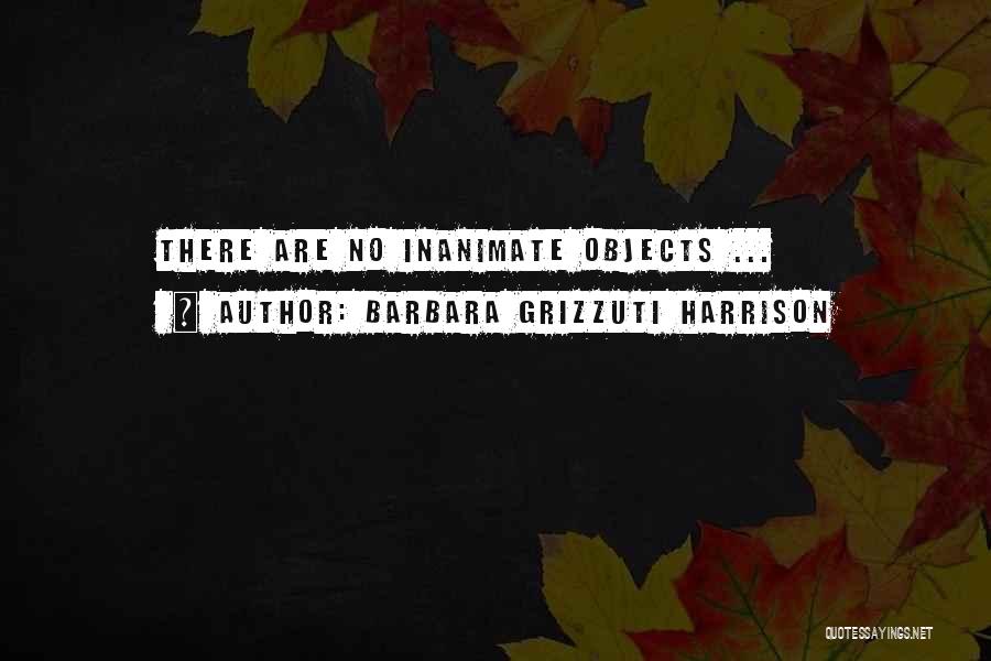 Barbara Grizzuti Harrison Quotes: There Are No Inanimate Objects ...