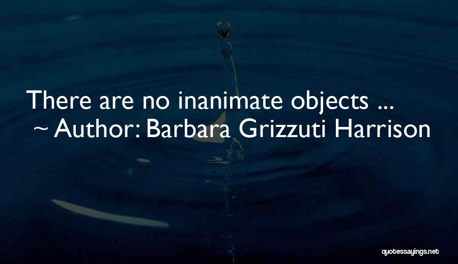 Barbara Grizzuti Harrison Quotes: There Are No Inanimate Objects ...