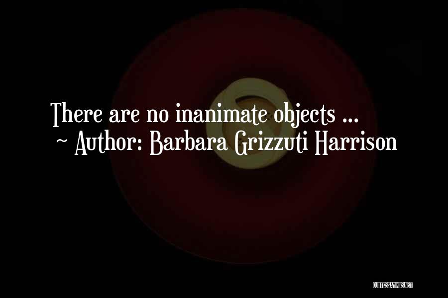 Barbara Grizzuti Harrison Quotes: There Are No Inanimate Objects ...