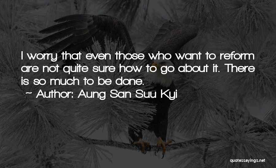 Aung San Suu Kyi Quotes: I Worry That Even Those Who Want To Reform Are Not Quite Sure How To Go About It. There Is