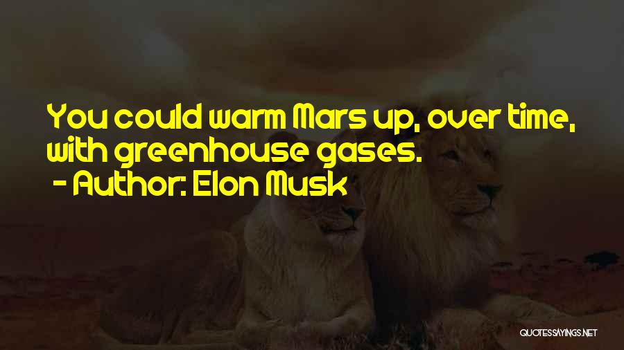 Elon Musk Quotes: You Could Warm Mars Up, Over Time, With Greenhouse Gases.