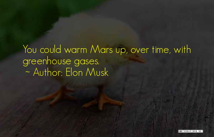 Elon Musk Quotes: You Could Warm Mars Up, Over Time, With Greenhouse Gases.