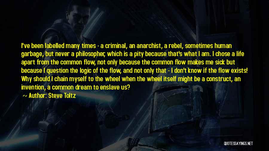 Steve Toltz Quotes: I've Been Labelled Many Times - A Criminal, An Anarchist, A Rebel, Sometimes Human Garbage, But Never A Philosopher, Which