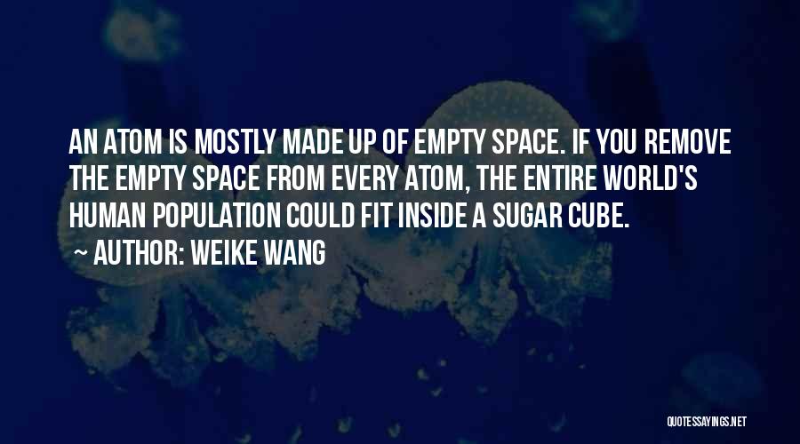 Weike Wang Quotes: An Atom Is Mostly Made Up Of Empty Space. If You Remove The Empty Space From Every Atom, The Entire