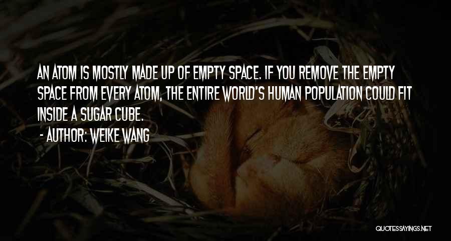 Weike Wang Quotes: An Atom Is Mostly Made Up Of Empty Space. If You Remove The Empty Space From Every Atom, The Entire