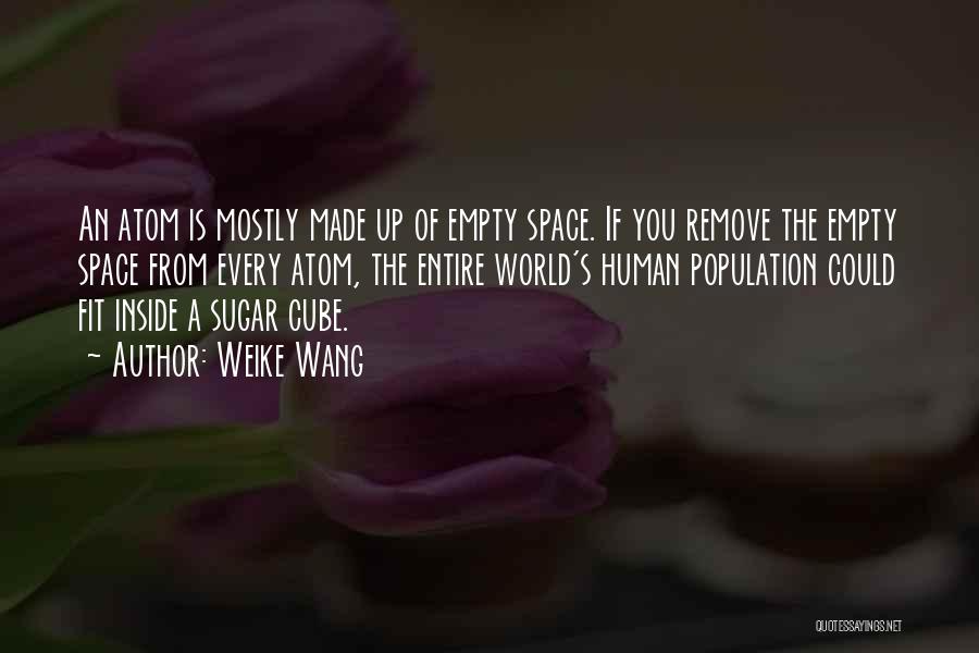 Weike Wang Quotes: An Atom Is Mostly Made Up Of Empty Space. If You Remove The Empty Space From Every Atom, The Entire