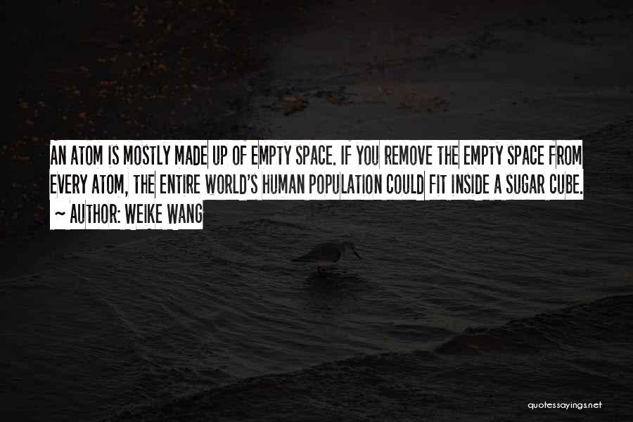 Weike Wang Quotes: An Atom Is Mostly Made Up Of Empty Space. If You Remove The Empty Space From Every Atom, The Entire