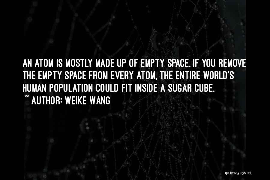 Weike Wang Quotes: An Atom Is Mostly Made Up Of Empty Space. If You Remove The Empty Space From Every Atom, The Entire