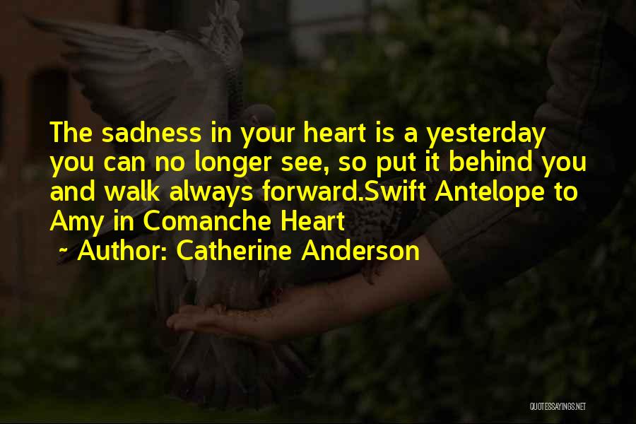 Catherine Anderson Quotes: The Sadness In Your Heart Is A Yesterday You Can No Longer See, So Put It Behind You And Walk
