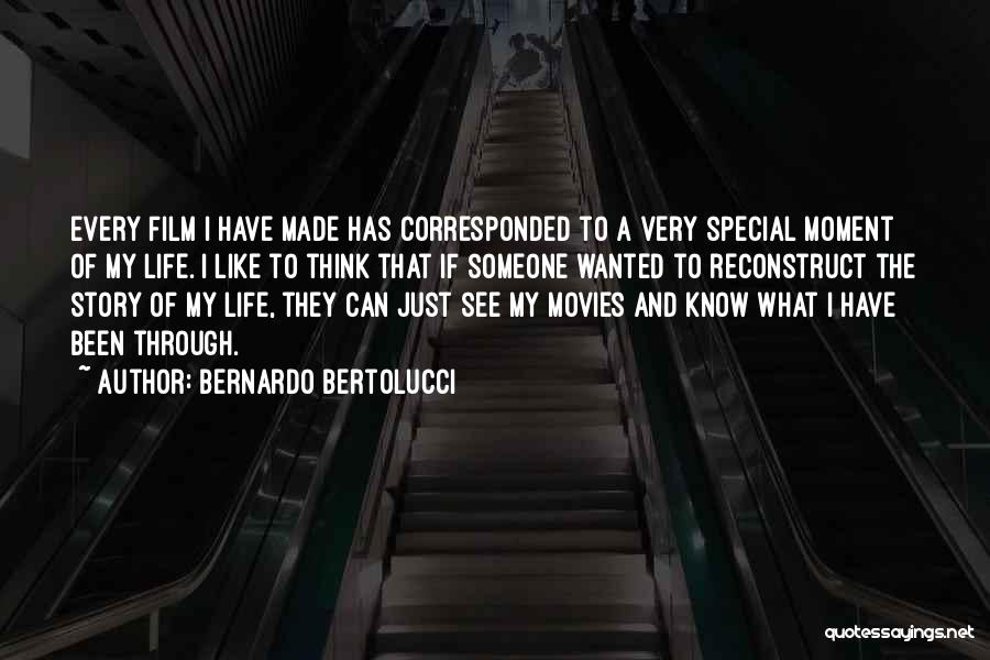 Bernardo Bertolucci Quotes: Every Film I Have Made Has Corresponded To A Very Special Moment Of My Life. I Like To Think That