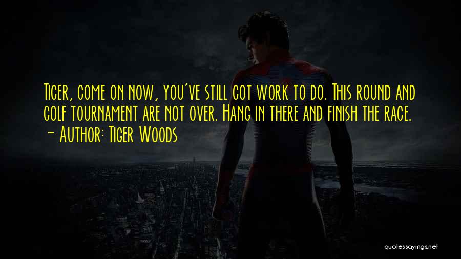 Tiger Woods Quotes: Tiger, Come On Now, You've Still Got Work To Do. This Round And Golf Tournament Are Not Over. Hang In