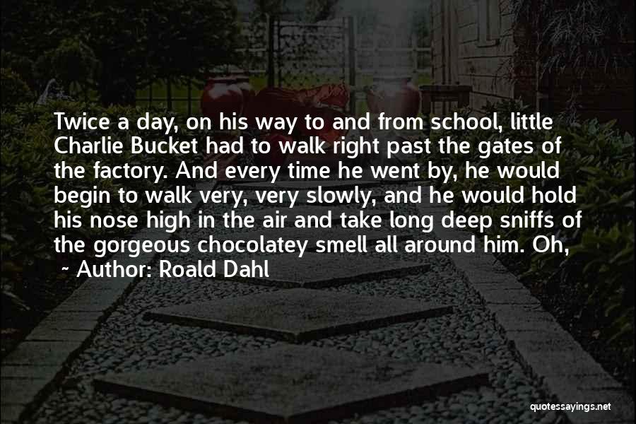 Roald Dahl Quotes: Twice A Day, On His Way To And From School, Little Charlie Bucket Had To Walk Right Past The Gates
