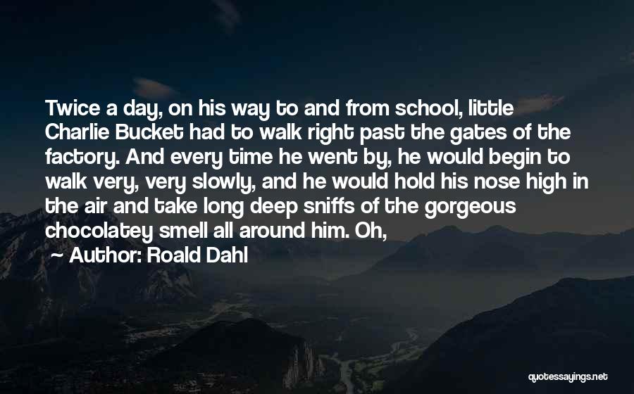 Roald Dahl Quotes: Twice A Day, On His Way To And From School, Little Charlie Bucket Had To Walk Right Past The Gates