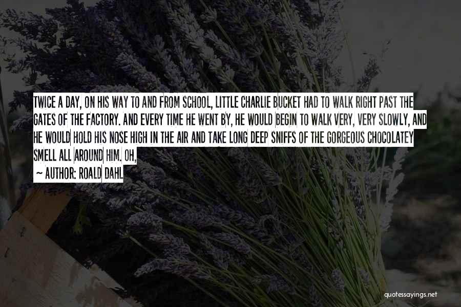 Roald Dahl Quotes: Twice A Day, On His Way To And From School, Little Charlie Bucket Had To Walk Right Past The Gates