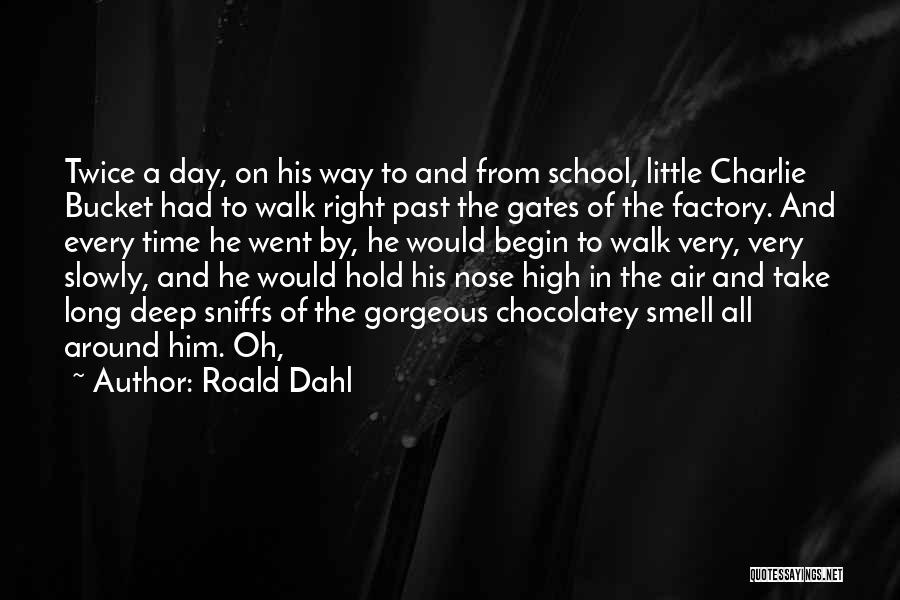 Roald Dahl Quotes: Twice A Day, On His Way To And From School, Little Charlie Bucket Had To Walk Right Past The Gates
