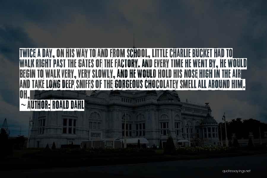 Roald Dahl Quotes: Twice A Day, On His Way To And From School, Little Charlie Bucket Had To Walk Right Past The Gates