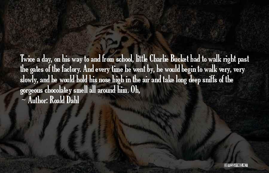 Roald Dahl Quotes: Twice A Day, On His Way To And From School, Little Charlie Bucket Had To Walk Right Past The Gates