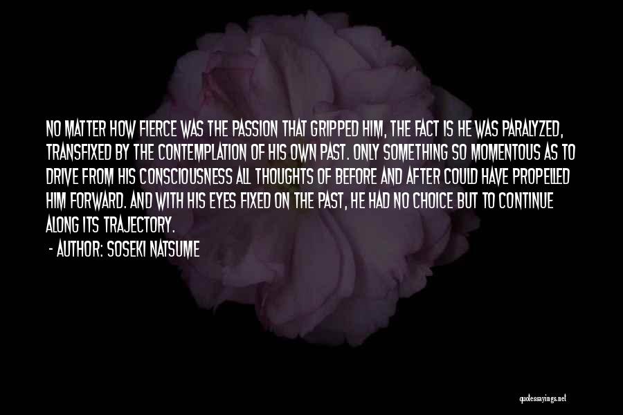Soseki Natsume Quotes: No Matter How Fierce Was The Passion That Gripped Him, The Fact Is He Was Paralyzed, Transfixed By The Contemplation