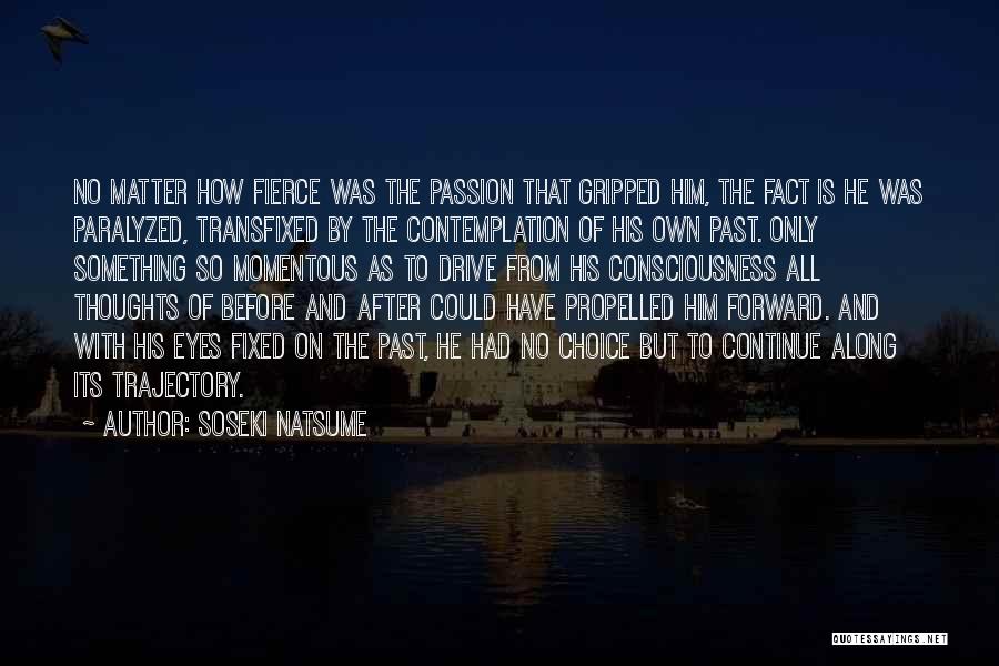 Soseki Natsume Quotes: No Matter How Fierce Was The Passion That Gripped Him, The Fact Is He Was Paralyzed, Transfixed By The Contemplation