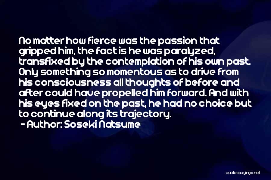 Soseki Natsume Quotes: No Matter How Fierce Was The Passion That Gripped Him, The Fact Is He Was Paralyzed, Transfixed By The Contemplation