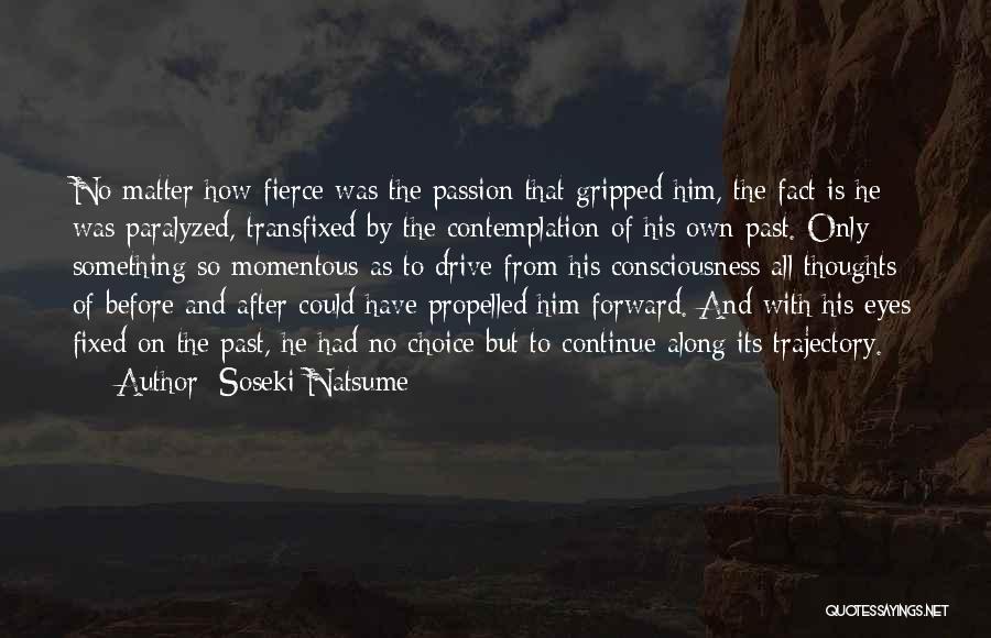 Soseki Natsume Quotes: No Matter How Fierce Was The Passion That Gripped Him, The Fact Is He Was Paralyzed, Transfixed By The Contemplation