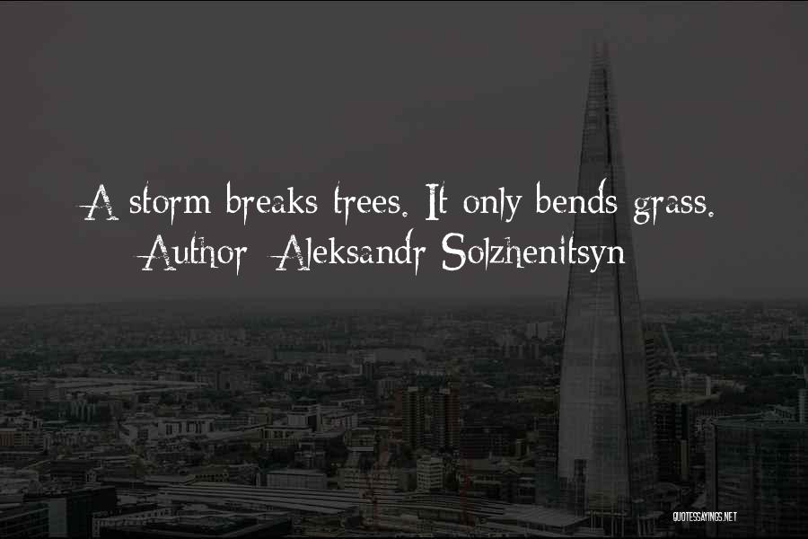 Aleksandr Solzhenitsyn Quotes: A Storm Breaks Trees. It Only Bends Grass.