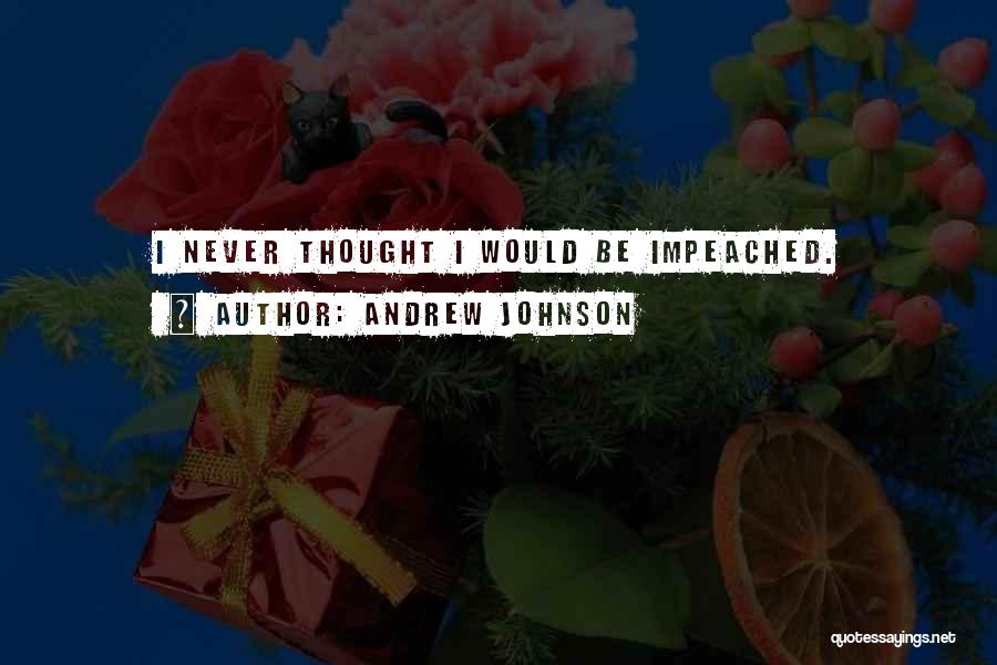 Andrew Johnson Quotes: I Never Thought I Would Be Impeached.
